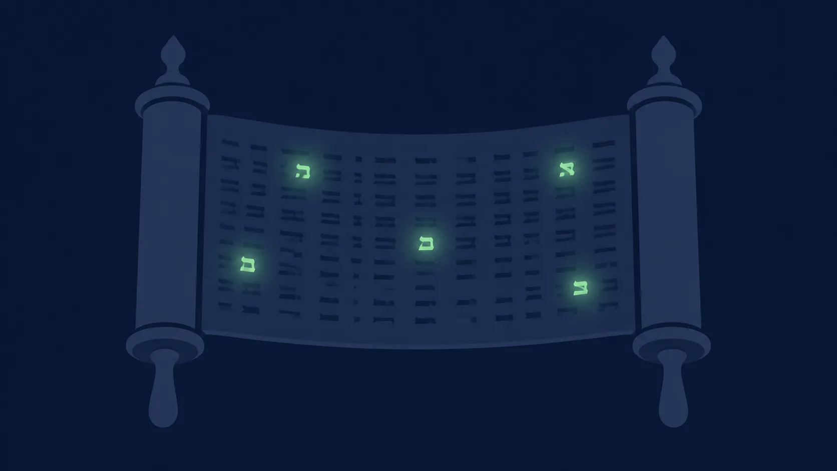 Kabbalah gematria manuscript illustration showing Hebrew letters used for interpretation