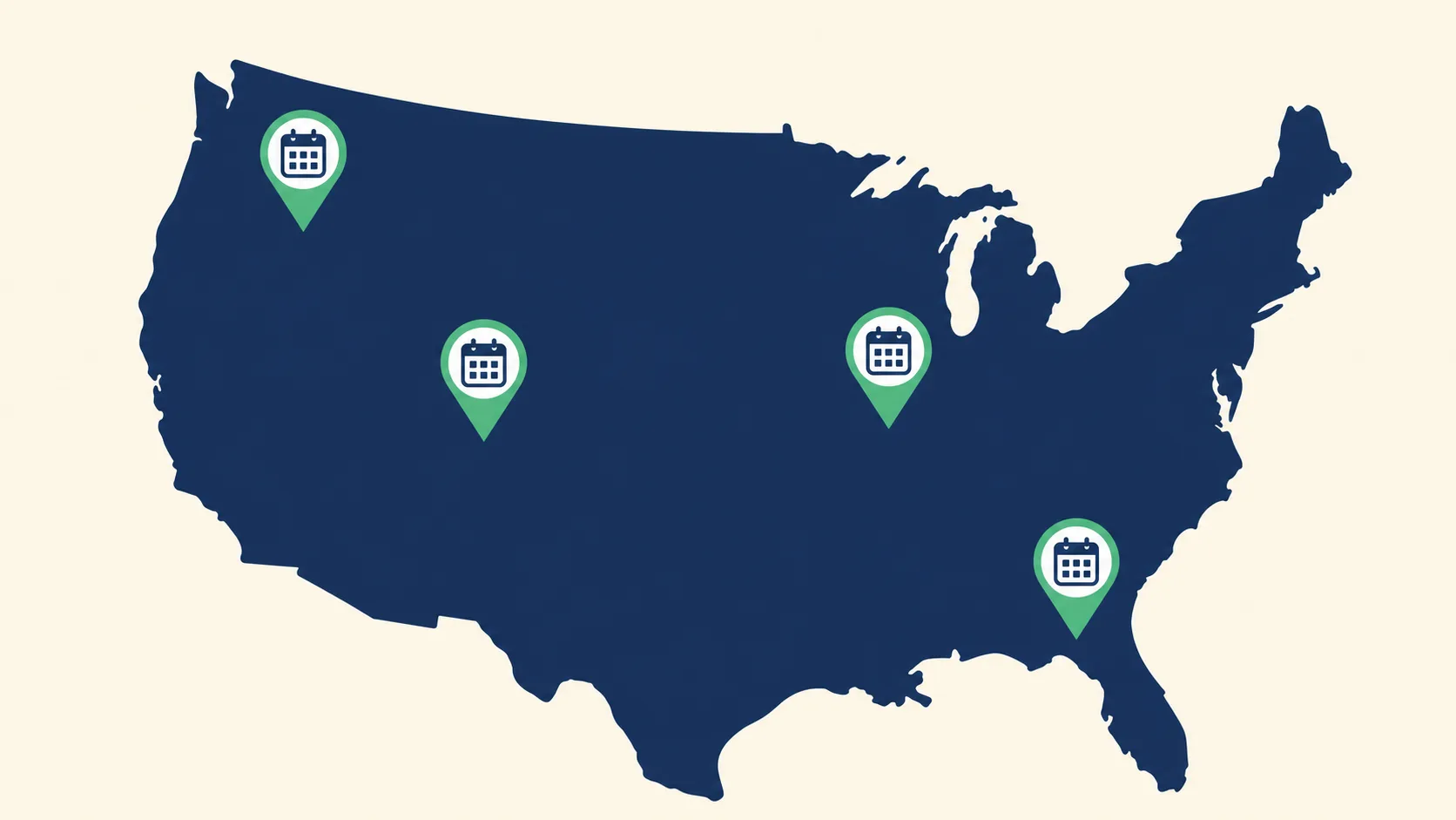 School cutoff dates for kindergarten shown across a US state map